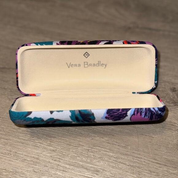 Vera Bradley Hard Eyeglasses Case Floral Print Padded Clamshell - Picture 2 of 4